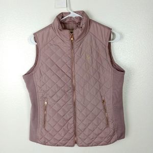 US Polo Assn. Quilted Vest Zipper Pockets Full Zip Medium